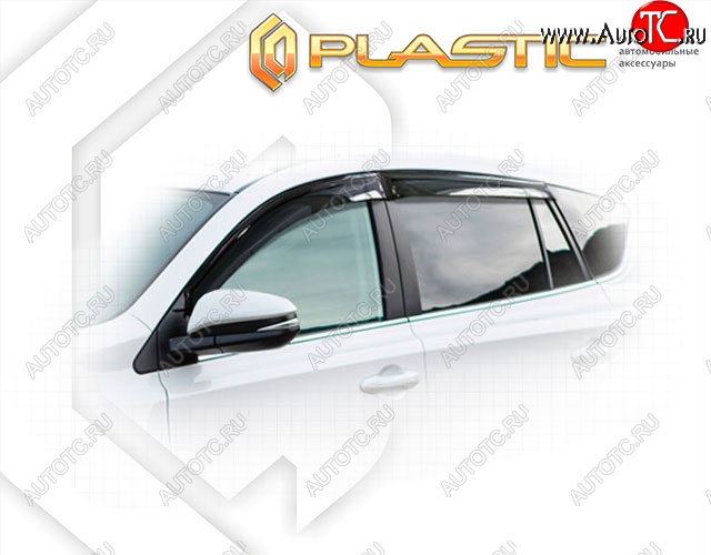 2 199 р. Комплект дефлекторов окон CA-Plastic Toyota RAV4 XA40 5 дв. дорестайлинг (2012-2015) (Classic полупрозрачный, Без хром.молдинга)  с доставкой в г. Майкоп