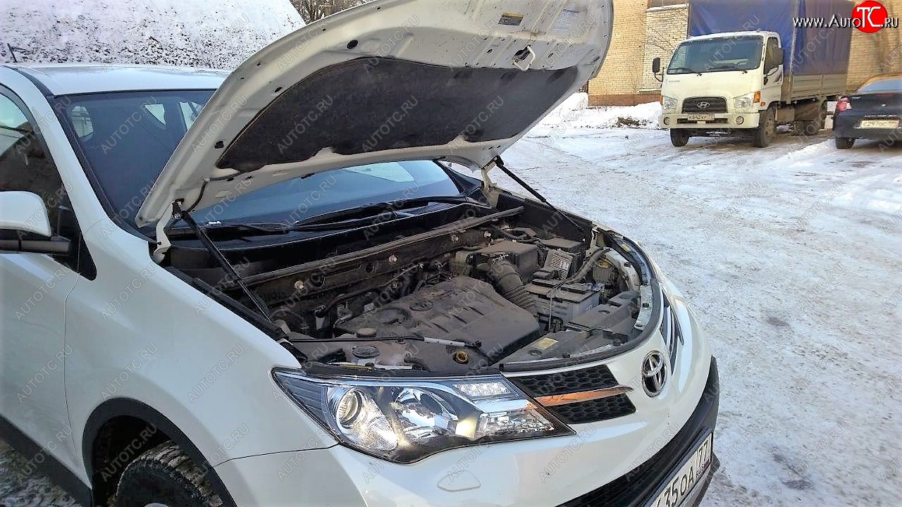 2 499 р. Упоры капота Russtal Toyota RAV4 XA40 5 дв. дорестайлинг (2012-2015)  с доставкой в г. Майкоп