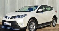 17 799 р. Защита переднего бампера (2 трубыØ63 и 42 мм, нержавейка) SLITKOFF  Toyota RAV4  XA40 (2012-2015) 5 дв. дорестайлинг  с доставкой в г. Майкоп. Увеличить фотографию 2