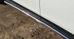 73 999 р. Защита порогов из круглой трубы диаметром 63 мм Russtal Toyota RAV4 XA40 5 дв. дорестайлинг (2012-2015) (Защита порогов с со скосами на торцах (вариант 1))  с доставкой в г. Майкоп. Увеличить фотографию 2