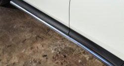 73 999 р. Защита порогов из круглой трубы диаметром 63 мм Russtal Toyota RAV4 XA40 5 дв. дорестайлинг (2012-2015) (Защита порогов с со скосами на торцах (вариант 1))  с доставкой в г. Майкоп. Увеличить фотографию 10