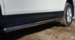 73 999 р. Защита порогов из круглой трубы диаметром 63 мм Russtal Toyota RAV4 XA40 5 дв. дорестайлинг (2012-2015) (Защита порогов с со скосами на торцах (вариант 1))  с доставкой в г. Майкоп. Увеличить фотографию 11