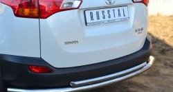 16 999 р. Защита заднего бампера (Ø63 и 42 мм, нержавейка) SLITKOFF  Toyota RAV4  XA40 (2012-2015) 5 дв. дорестайлинг  с доставкой в г. Майкоп. Увеличить фотографию 3