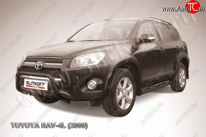 15 399 р. Кенгурятник d57 низкий Toyota RAV4 XA30 5 дв. удлиненный 1-ый рестайлинг (2009-2010) (Цвет: серебристый)  с доставкой в г. Майкоп