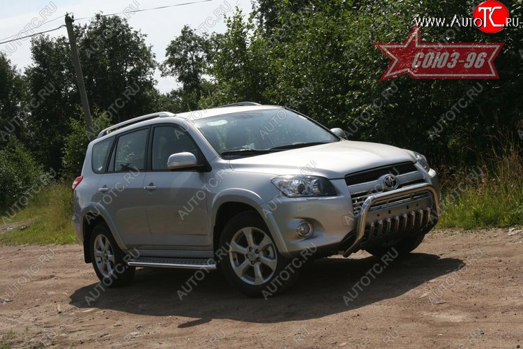 17 279 р. Защита переднего бампера Souz-96 (d60) Toyota RAV4 XA30 5 дв. удлиненный 1-ый рестайлинг (2009-2010)  с доставкой в г. Майкоп