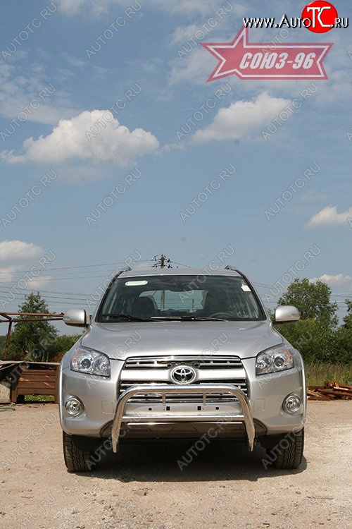 11 249 р. Защита переднего бампера Souz-96 (d60) Toyota RAV4 XA30 5 дв. удлиненный 1-ый рестайлинг (2009-2010)  с доставкой в г. Майкоп