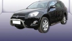 Усиленная высокая защита переднего бампера из трубы диаметром 76 мм Slitkoff Toyota RAV4  XA30 (2009-2010) 5 дв. удлиненный 1-ый рестайлинг