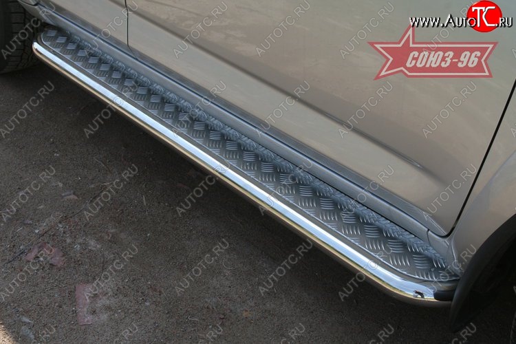 15 524 р. Защита порогов с листом Souz-96 (d60). Toyota RAV4 XA30 5 дв. удлиненный 1-ый рестайлинг (2009-2010)  с доставкой в г. Майкоп