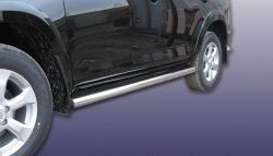 Защита порогов из круглой трубы диаметром 76 мм Slitkoff Toyota RAV4  XA30 (2003-2010) 5 дв. удлиненный дорестайлинг, 5 дв. удлиненный 1-ый рестайлинг