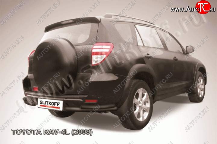 6 449 р. Уголки d57+d42 двойные  Toyota RAV4  XA30 (2009-2010) 5 дв. удлиненный 1-ый рестайлинг (Цвет: серебристый)  с доставкой в г. Майкоп