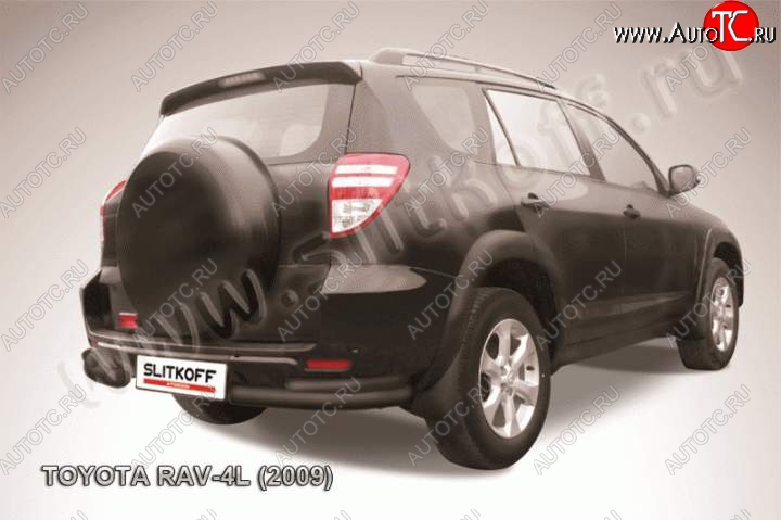 7 399 р. Уголки d76+d42 двойные  Toyota RAV4  XA30 (2009-2010) 5 дв. удлиненный 1-ый рестайлинг (Цвет: серебристый)  с доставкой в г. Майкоп