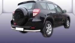 Защита заднего бампера из двух боковых уголков диаметром 76 мм Slitkoff Toyota RAV4  XA30 (2009-2010) 5 дв. удлиненный 1-ый рестайлинг