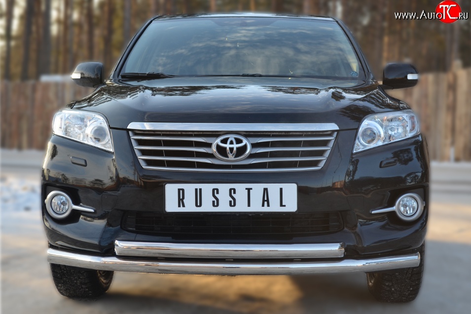 19 999 р. Защита переднего бампера (2 трубыØ76 и 42 мм, нержавейка) SLITKOFF  Toyota RAV4  XA30 (2010-2013) 5 дв. 2-ой рестайлинг  с доставкой в г. Майкоп