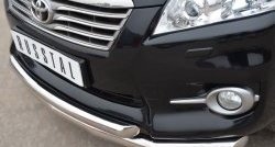 21 449 р. Защита переднего бампера (2 трубыØ76 и 63 мм, нержавейка) SLITKOFF  Toyota RAV4  XA30 (2010-2013) 5 дв. 2-ой рестайлинг  с доставкой в г. Майкоп. Увеличить фотографию 2