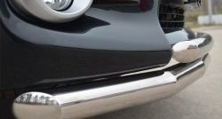 21 449 р. Защита переднего бампера (2 трубыØ76 и 63 мм, нержавейка) SLITKOFF  Toyota RAV4  XA30 (2010-2013) 5 дв. 2-ой рестайлинг  с доставкой в г. Майкоп. Увеличить фотографию 3