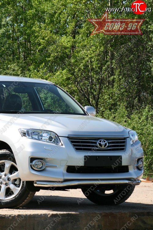11 114 р. Защита переднего бампера одинарная Souz-96 (d60) Toyota RAV4 XA30 5 дв. 2-ой рестайлинг (2010-2013)  с доставкой в г. Майкоп