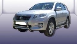 Усиленная низкая защита переднего бампера из трубы диаметром 57 мм Slitkoff Toyota RAV4  XA30 (2010-2013) 5 дв. 2-ой рестайлинг