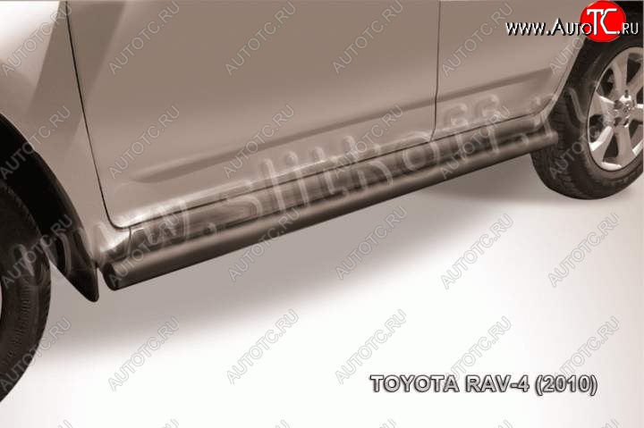 8 899 р. Защита порогов Slitkoff Toyota RAV4 XA30 5 дв. 2-ой рестайлинг (2010-2013) (Цвет: серебристый)  с доставкой в г. Майкоп