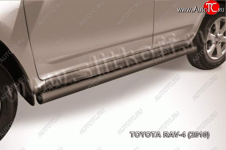 10 999 р. Защита порогов Slitkoff Toyota RAV4 XA30 5 дв. удлиненный 2-ой рестайлинг (2010-2013) (Цвет: серебристый)  с доставкой в г. Майкоп
