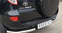 13 949 р. Защита заднего бампера (Ø63 мм, нержавейка) SLITKOFF  Toyota RAV4  XA30 (2010-2013) 5 дв. 2-ой рестайлинг  с доставкой в г. Майкоп. Увеличить фотографию 2