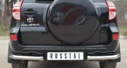 Защита заднего бампера (Ø63 мм, нержавейка) SLITKOFF Toyota RAV4  XA30 (2010-2013) 5 дв. 2-ой рестайлинг