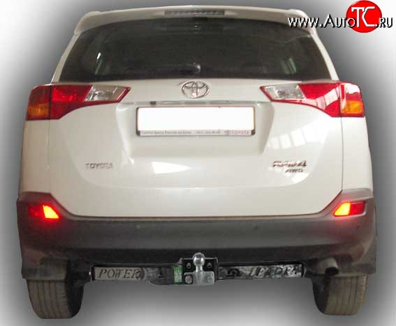 11 699 р. Фаркоп Лидер Плюс (с нерж.пластиной) Toyota RAV4 XA30 5 дв. 2-ой рестайлинг (2010-2013) (Без электропакета)  с доставкой в г. Майкоп
