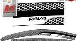 2 199 р. Комплект дефлекторов окон CA-Plastic Toyota RAV4 XA40 5 дв. дорестайлинг (2012-2015) (Classic полупрозрачный, Без хром.молдинга)  с доставкой в г. Майкоп. Увеличить фотографию 5