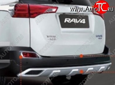 13 299 р. Накладка на задний бампер CT v3 Toyota RAV4 XA40 5 дв. дорестайлинг (2012-2015) (Неокрашенная)  с доставкой в г. Майкоп
