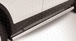 Защита порогов из круглой трубы диаметром 76 мм Slitkoff Toyota RAV4  XA40 (2012-2015) 5 дв. дорестайлинг