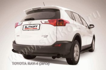 Защита заднего бампера d57 радиусная Toyota RAV4  XA40 (2012-2015) 5 дв. дорестайлинг