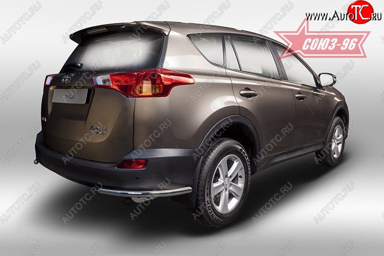 7 784 р. Защита заднего бампера из боковых уголков Souz-96 (d42) Toyota RAV4 XA40 5 дв. дорестайлинг (2012-2015)  с доставкой в г. Майкоп