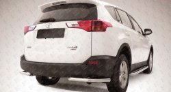Защита заднего бампера из двух боковых уголков диаметром 57 мм Slitkoff Toyota RAV4  XA40 (2012-2015) 5 дв. дорестайлинг