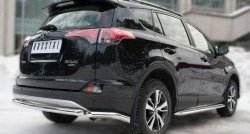 14 999 р. Защита заднего бампера (Ø63 мм уголки, нержавейка) SLITKOFF  Toyota RAV4  XA40 (2015-2019) 5 дв. рестайлинг  с доставкой в г. Майкоп. Увеличить фотографию 4