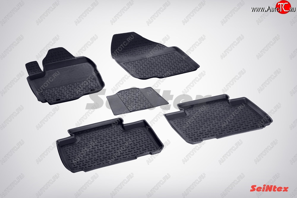 3 199 р. Износостойкие коврики в салон с высоким бортом SeiNtex Premium 4 шт. (резина)  Toyota RAV4  XA40 (2012-2015) 5 дв. дорестайлинг  с доставкой в г. Майкоп