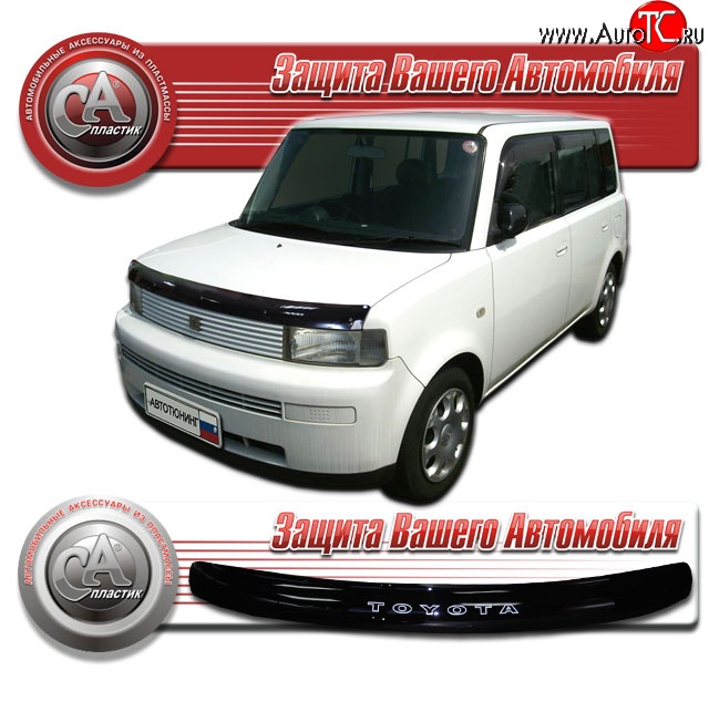 1 899 р. Дефлектор капота CA Plastic  Toyota Scion  XB (2002-2025) (Classic черный, Без надписи)  с доставкой в г. Майкоп