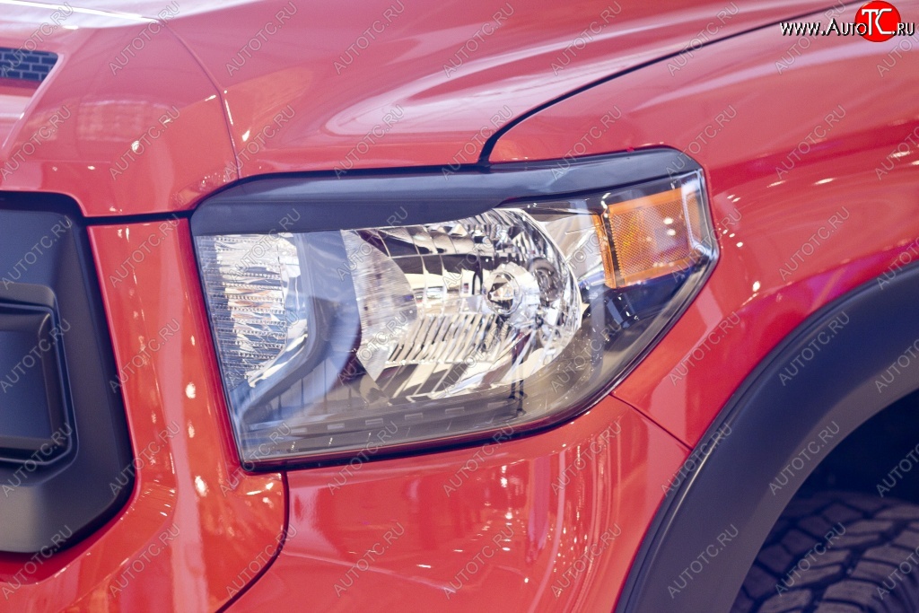 989 р. Реснички на фары RA  Toyota Tundra  XK50 (2013-2022) 2-ой рестайлинг (Неокрашенные)  с доставкой в г. Майкоп