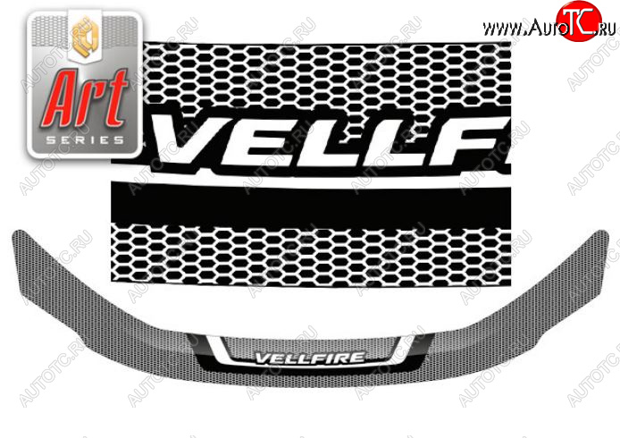 2 399 р. Дефлектора окон CA-Plastiс  Toyota Vellfire (2008-2015) (Серия Art белая)  с доставкой в г. Майкоп