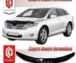 2 199 р. Дефлектор капота CA-Plastic Toyota Venza GV10 рестайлинг (2012-2016) (Classic черный, Без надписи)  с доставкой в г. Майкоп. Увеличить фотографию 2