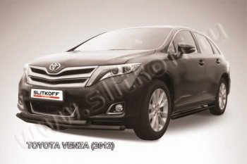Защита переднего бампер d57+d57 Slitkoff Toyota Venza  GV10 (2012-2016) рестайлинг