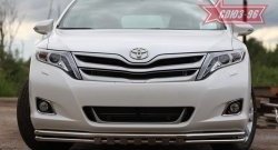 19 799 р. Защита переднего бампера двойная Souz-96 (d42/42) Toyota Venza GV10 дорестайлинг (2008-2012)  с доставкой в г. Майкоп. Увеличить фотографию 2