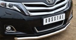 13 649 р. Одинарная защита переднего бампера диаметром 57 мм SLITKOFF Toyota Venza GV10 рестайлинг (2012-2016) (нержавейка полированная)  с доставкой в г. Майкоп. Увеличить фотографию 2