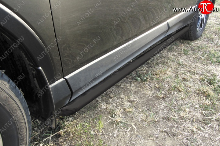 11 549 р. Защита порогов Slitkoff  Toyota Venza  GV10 (2012-2016) рестайлинг (Цвет: серебристый)  с доставкой в г. Майкоп