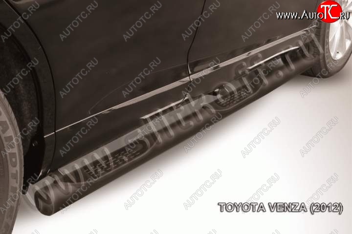 15 249 р. Защита порогов Slitkoff  Toyota Venza  GV10 (2012-2016) рестайлинг (Цвет: серебристый)  с доставкой в г. Майкоп