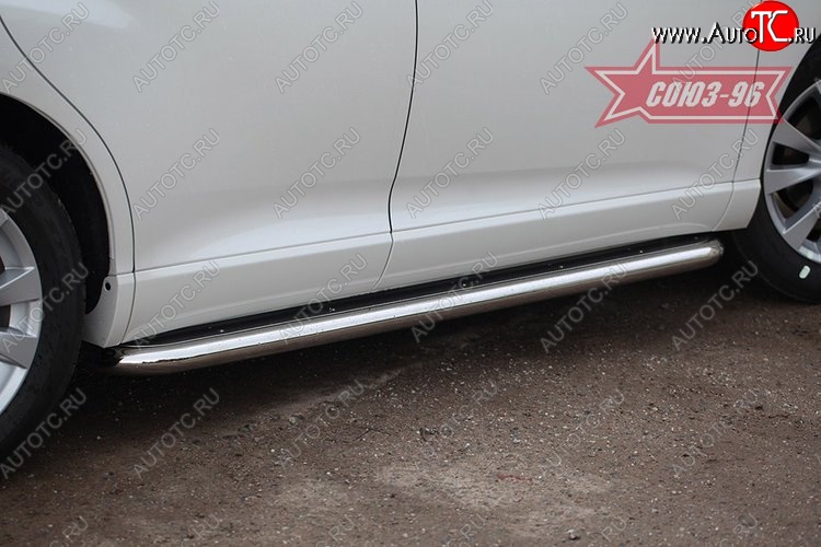 21 509 р. Защита порогов с листом Souz-96 (d60). Toyota Venza GV10 дорестайлинг (2008-2012)  с доставкой в г. Майкоп