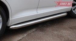 24 839 р. Защита порогов с листом Souz-96 (d76). Toyota Venza GV10 дорестайлинг (2008-2012)  с доставкой в г. Майкоп. Увеличить фотографию 2