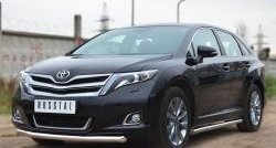 70 999 р. Защита порогов из круглой трубы диаметром 63 мм Russtal Toyota Venza GV10 рестайлинг (2012-2016) (Защита порогов с со скосами на торцах (вариант 1))  с доставкой в г. Майкоп. Увеличить фотографию 4