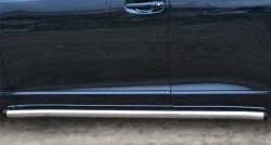 70 999 р. Защита порогов из круглой трубы диаметром 63 мм Russtal Toyota Venza GV10 рестайлинг (2012-2016) (Защита порогов с со скосами на торцах (вариант 1))  с доставкой в г. Майкоп. Увеличить фотографию 5
