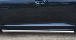Защита порогов из круглой трубы диаметром 63 мм Russtal Toyota Venza GV10 рестайлинг (2012-2016)
