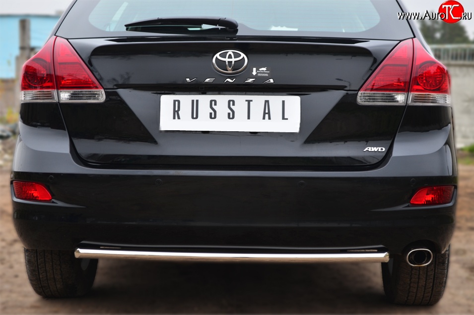6 399 р. Одинарная защита заднего бампера из трубы диаметром 42 мм SLITKOFF Toyota Venza GV10 рестайлинг (2012-2016)  с доставкой в г. Майкоп