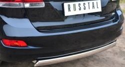 11 599 р. Защита заднего бампера (Ø75x42 мм, нержавейка) Russtal Toyota Venza GV10 рестайлинг (2012-2016)  с доставкой в г. Майкоп. Увеличить фотографию 2